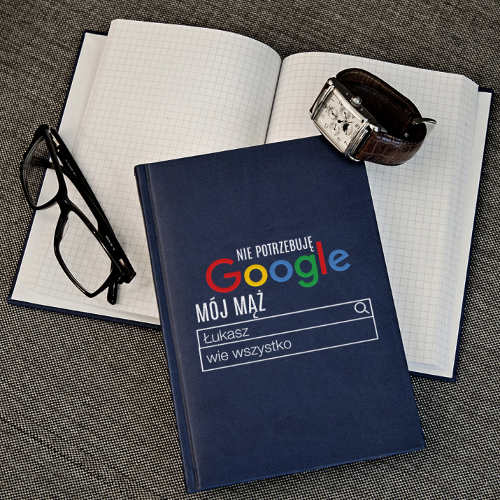 Nie potrzebuję google - notatnik A5 z nadrukiem Nie potrzebuję google - notatnik A5 z nadrukiem